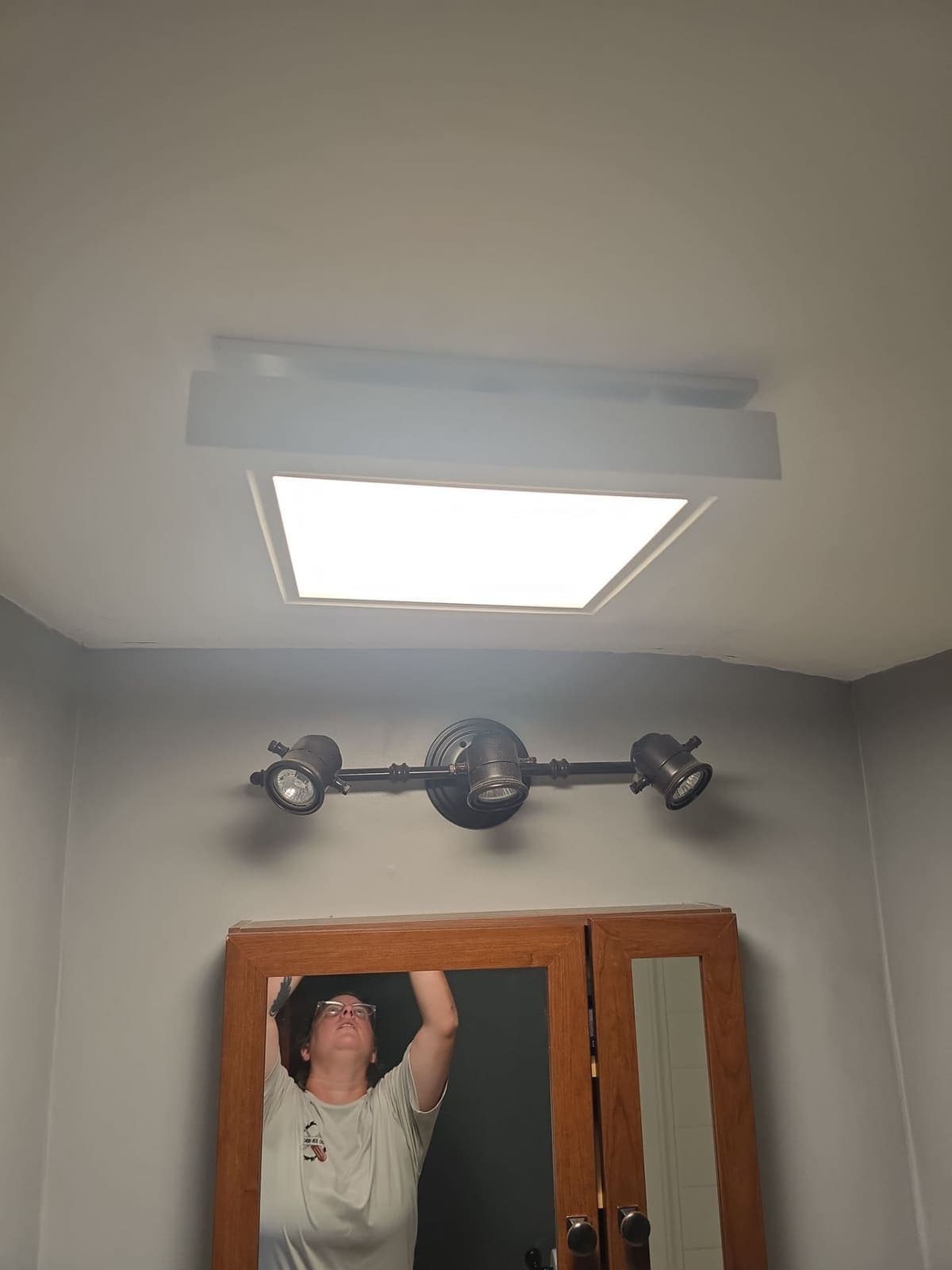 New light fixtures installed by the crew